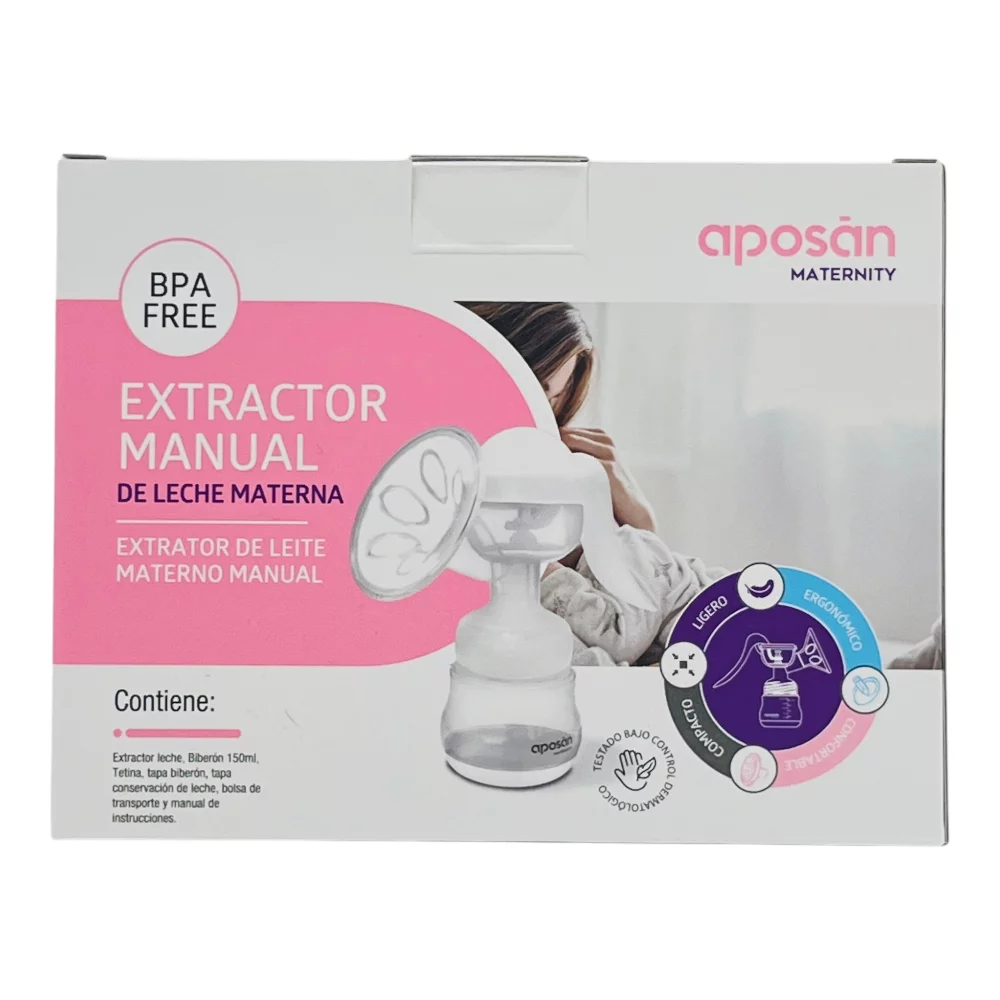 EXTRACTOR MANUAL DE LECHE MATERNA APOSAN MATERNITY 1 UNIDAD