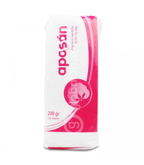 ALGODON ZIG ZAG PURO 100% HIDROFILO APOSAN BOTIQUIN 1 BOLSA 200 G