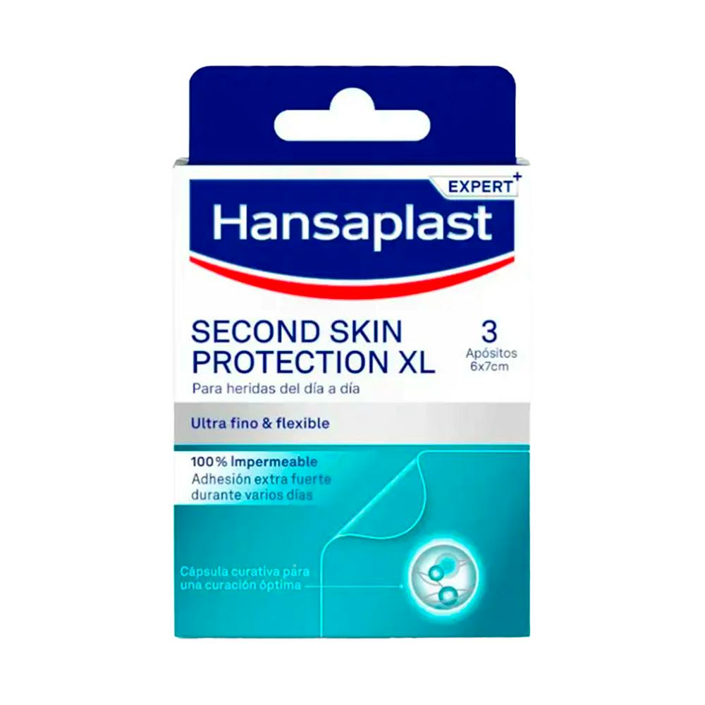 HANSAPLAST SECOND SKIN PROTECTION 3 PARCHES 7 CM X 6 CM
