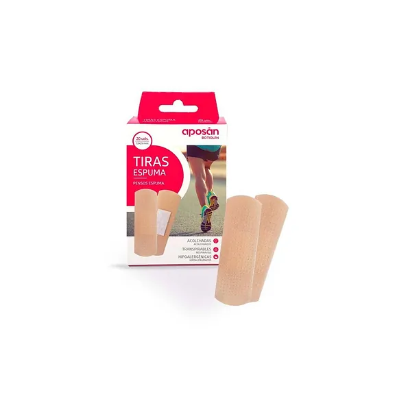 APOSAN TIRAS ESPUMA 20 UNIDADES 72 MM X 25 MM (TIRITAS)