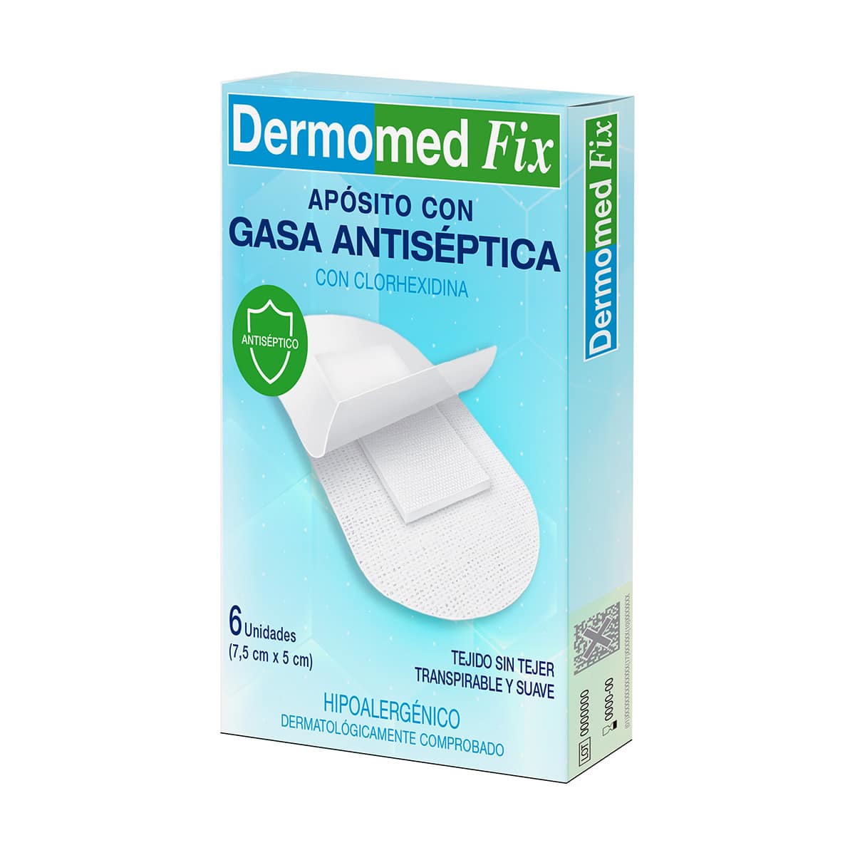 DERMOMED FIX APOSITO ANTISEPTICO 6 UNIDADES 75 CM X 5 CM
