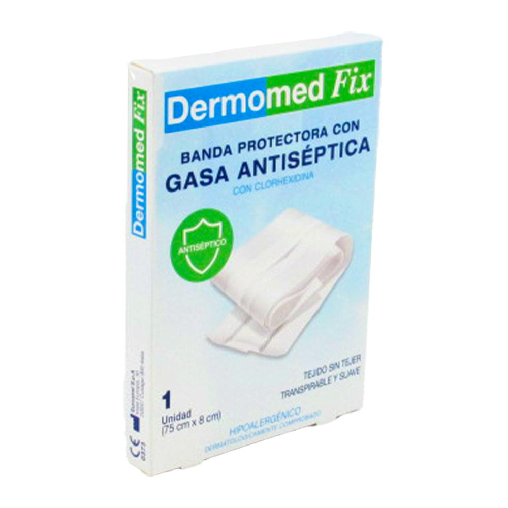 DERMOMED FIX APOSITO EN BANDA ANTISEPTICA 1 UNIDAD 75 CM X 8 CM