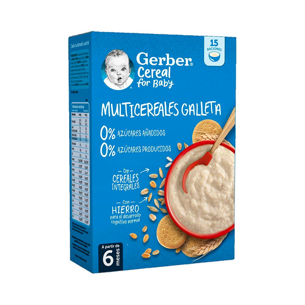 GERBER MULTICEREALES GALLETA 0% 0% AZUCARES 1 ESTUCHE 270 G