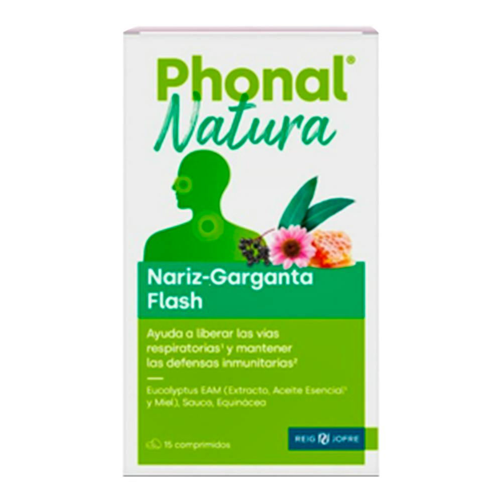 PHONAL NATURA NARIZGARGANTA FLASH 15 COMPRIMIDOS