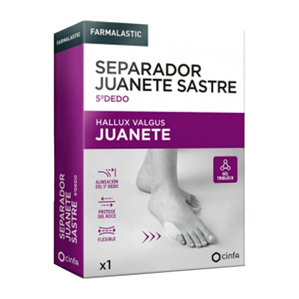 SEPARADOR JUANETE SASTRE 5º DEDO FARMALASTIC 1 UNIDAD TALLA UNICA