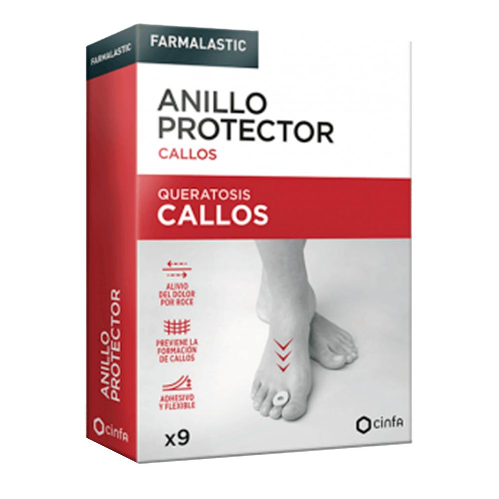 ANILLO PROTECTOR CALLOS FARMALASTIC 9 UNIDADES TALLA UNICA