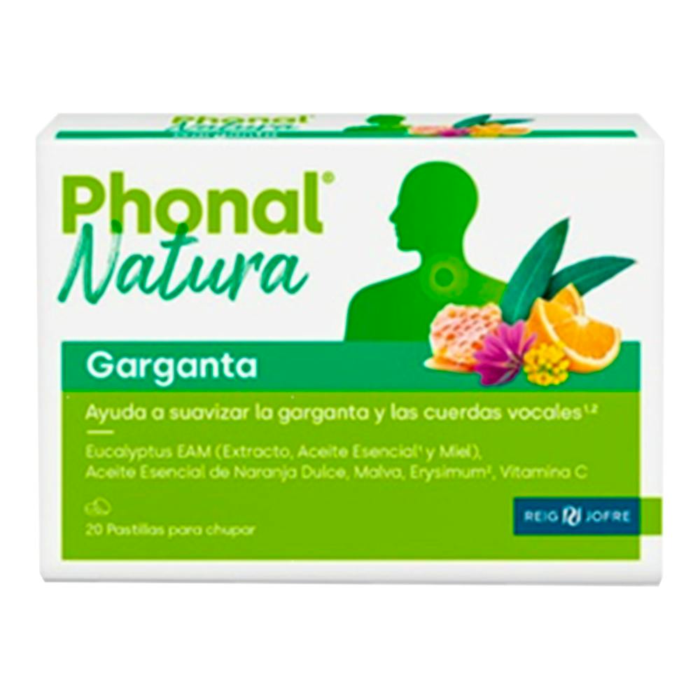 PHONAL NATURA GARGANTA 20 PASTILLAS PARA CHUPAR
