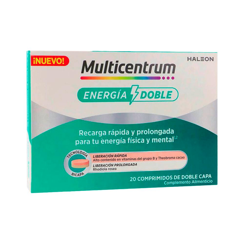 MULTICENTRUM ENERGIA DOBLE 20 COMPRIMIDOS