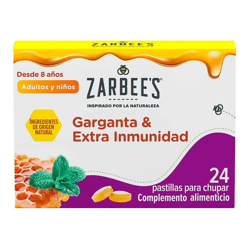 ZARBEES GARGANTA Y EXTRA INMUNIDAD 24 PASTILLAS