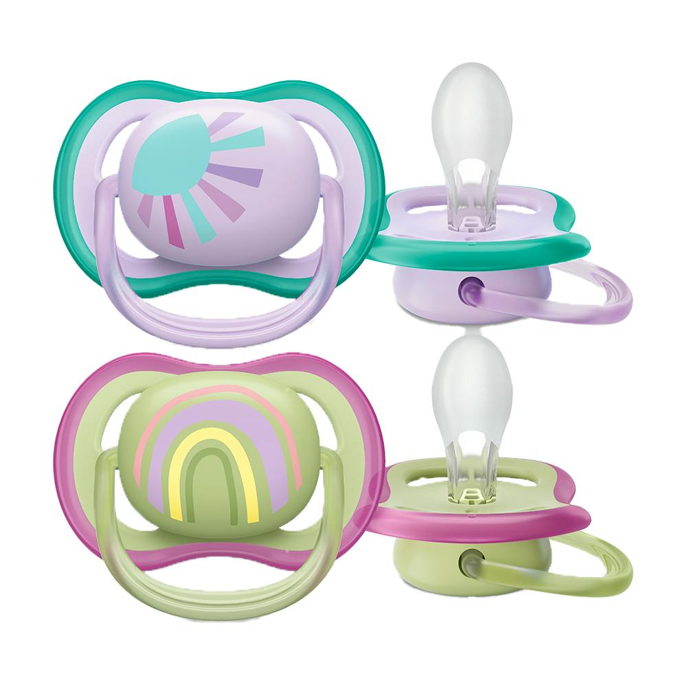 CHUPETE SILICONA PHILIPS AVENT ULTRA AIR 0 6 MESES 2 UNIDADES NIÑA