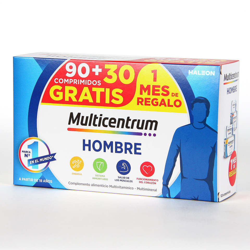 MULTICENTRUM HOMBRE 90 COMPRIMIDOS + 30 COMPRIMIDOS PACK PROMOCIONAL