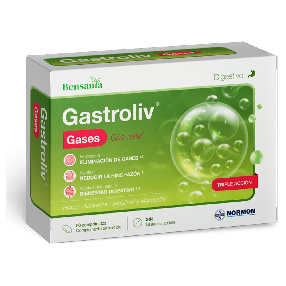 BENSANIA GASTROLIV GASES 60 COMPRIMIDOS