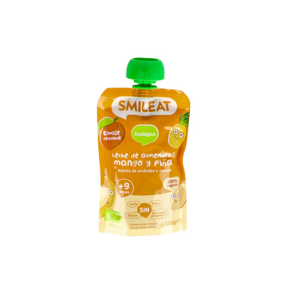 SMILEAT POUCH LECHE DE ALMENDRAS MANGO Y PIÑA 100G