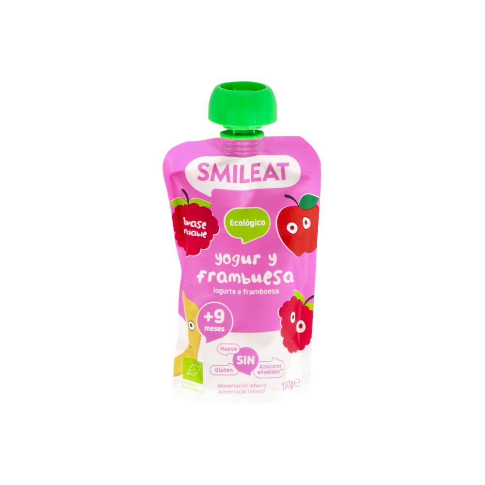 SMILEAT POUCH YOGUR Y FRAMBUESA 100G