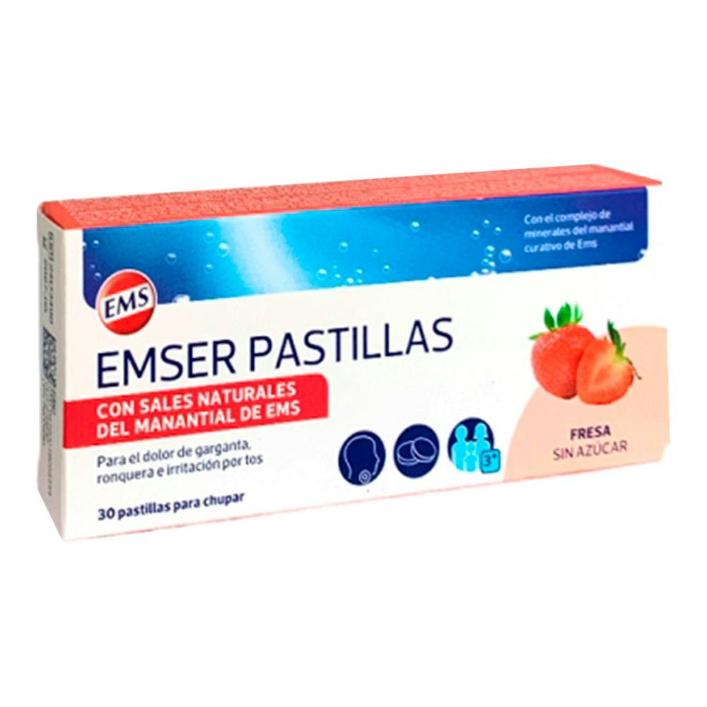 EMSER PASTILLAS SIN AZUCAR SABOR FRESA