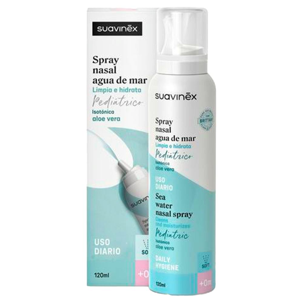 SUAVINEX SPRAY NASAL AGUA DE MAR USO DIARIO PEDIATRICO ALOE VERA SOFT +0 MESES 1 ENVASE 120 ML