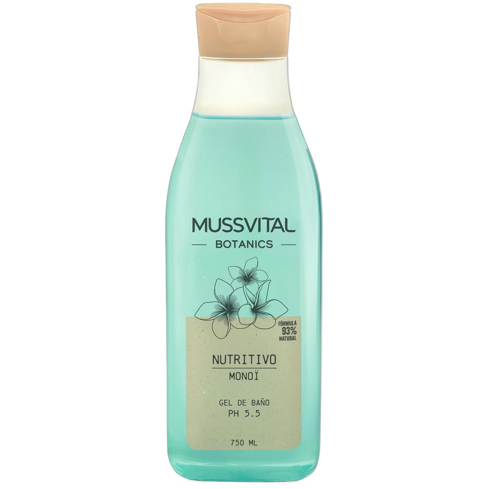 MUSSVITAL BOTANICS GEL DE BAÑO MONOI 1 ENVASE 750 ml