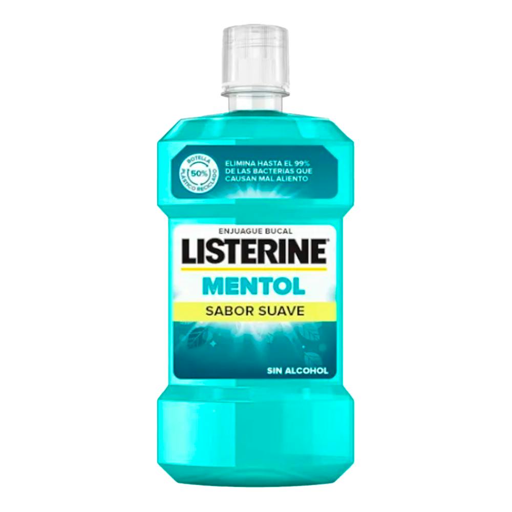 LISTERINE MENTOL SUAVE ZERO ALCOHOL 750 ML