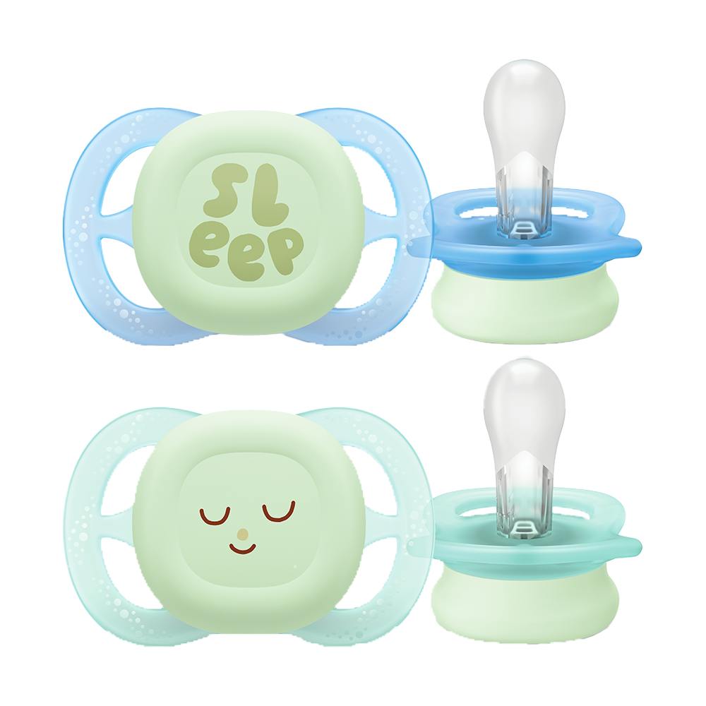 CHUPETE SILICONA PHILIPS AVENT ULTRA START NOCTURNO 0 2 MESES 2 UNIDADES NIÑO