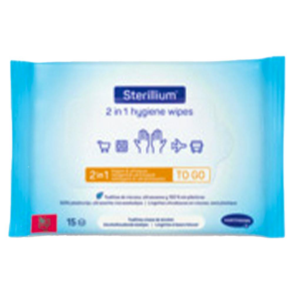 STERILLIUM 2 IN 1 HYGIENE WIPES 15 TOALLITAS