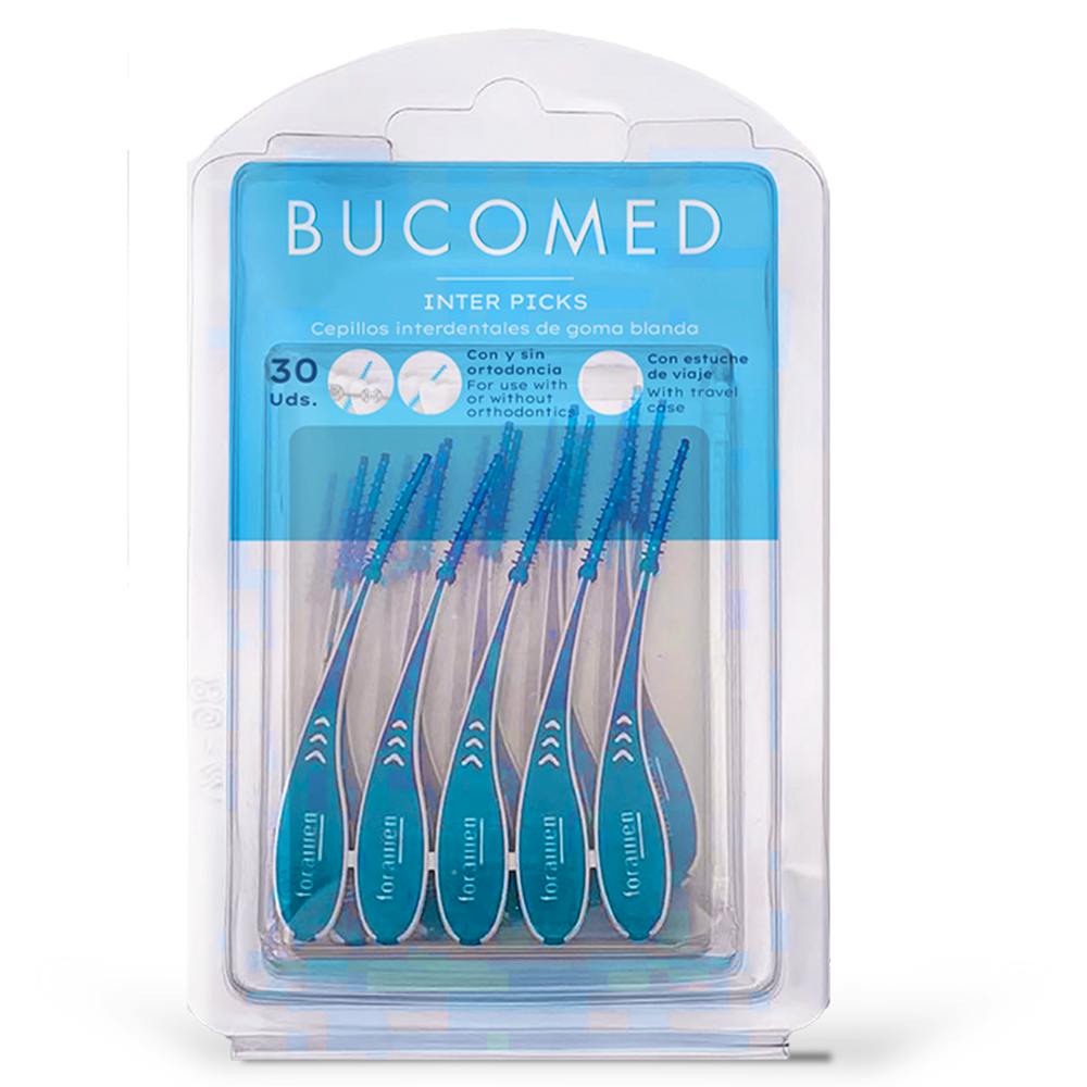 CEPILLO INTERDENTAL BUCOMED INTERPICKS GOMA 30 UNIDADES