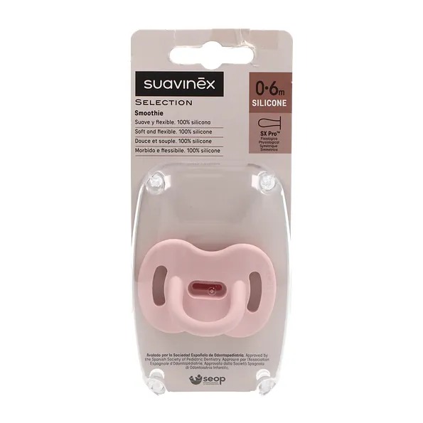 SUAVINEX CHUPETE SILICONA FISIOLOGICO SX PRO SELECTION 0 6 MESES 1 UNIDAD SMOOTHIE BUTTERFLY