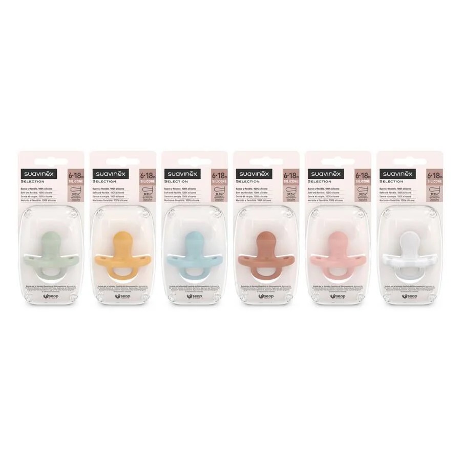 SUAVINEX CHUPETE SILICONA FISIOLOGICO SX PRO SELECTION 6 18 MESES 1 UNIDAD SMOOTHIE BUTTERFLY