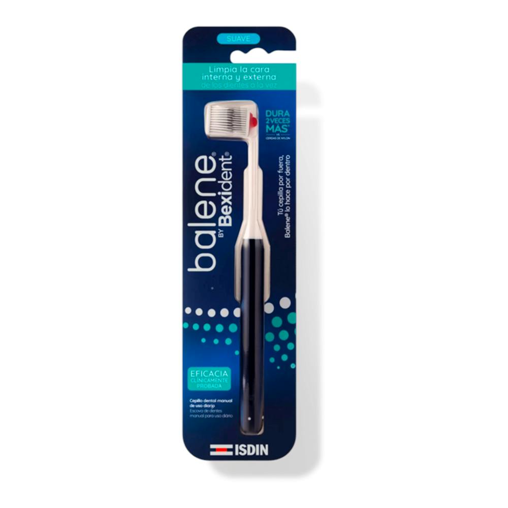CEPILLO DENTAL ADULTO BALENE BY BEXIDENT 1 UNIDAD DUREZA SUAVE COLOR AZUL