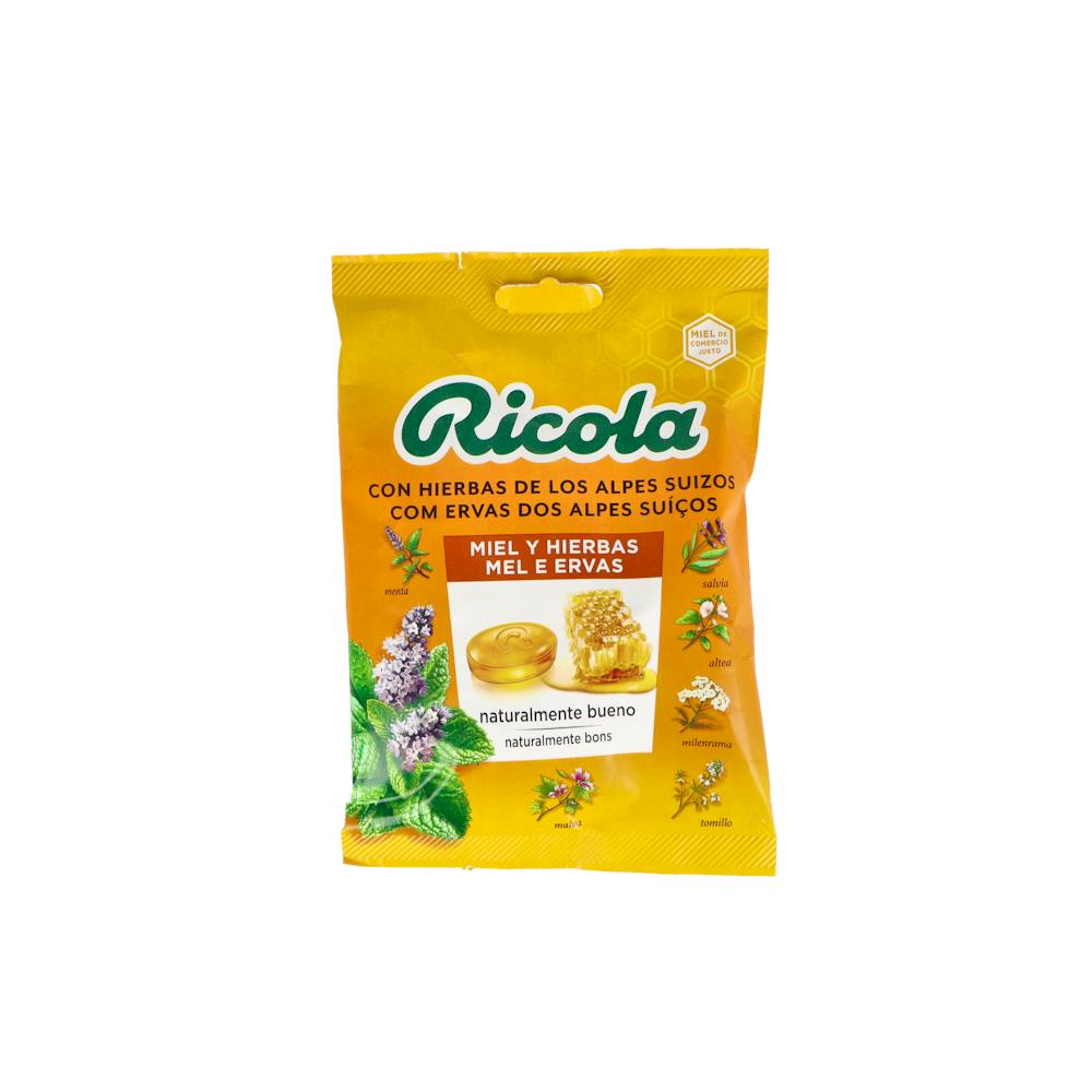 RICOLA CARAMELOS SIN AZUCAR BOLSA MIEL Y HIERBAS