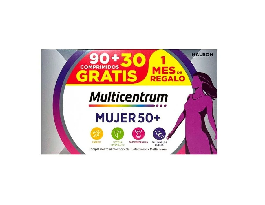 MULTICENTRUM MUJER 50+ 90 COMPRIMIDOS + 30 COMPRIMIDOS PACK PROMOCIONAL