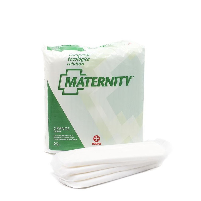 COMPRESAS POSTPARTO MATERNITY 25 UNIDADES GRANDE