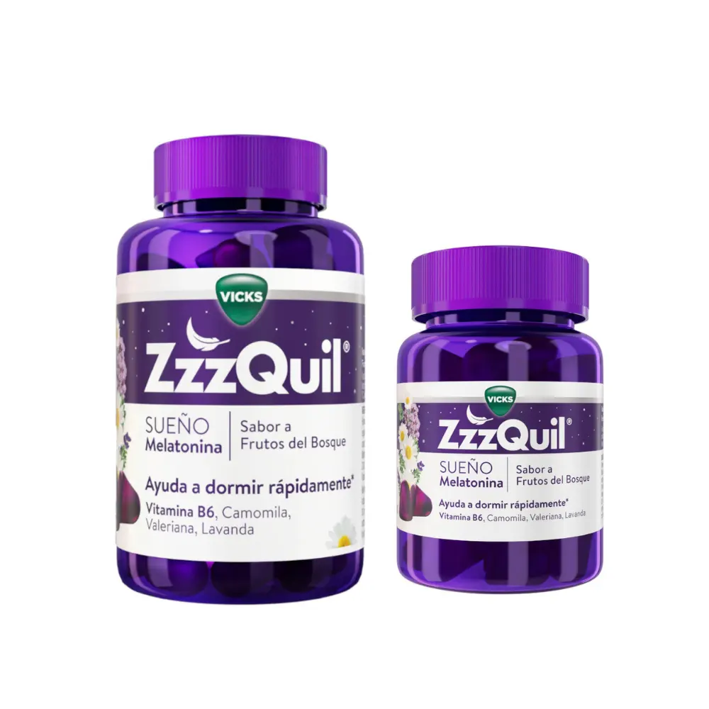 ZZZQUIL SUEÑO 120 GUMMIES SABOR FRUTOS DEL BOSQUE PACK