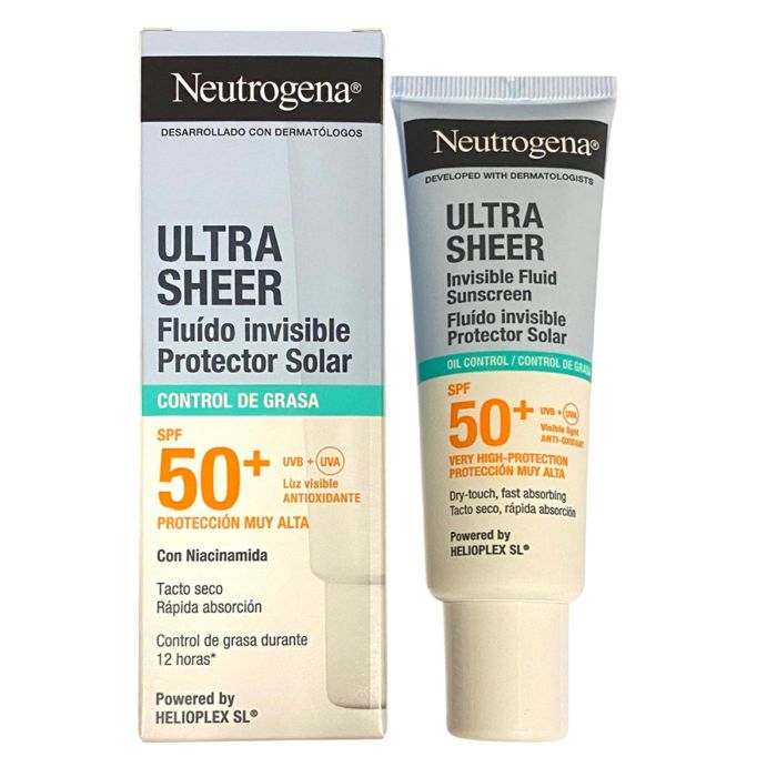 NEUTROGENA ULTRA SHEER FLUIDO INVISIBLE CONTROL DE GRASA SPF 50+ 1 TUBO 50 ML