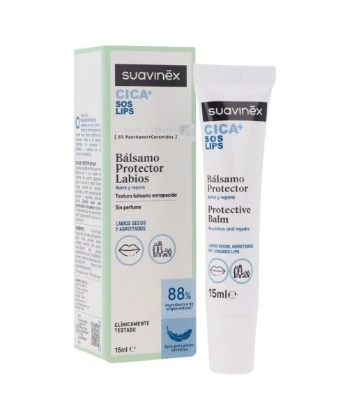 CICA+ SOS LIPS BALSAMO LABIOS SUAVINEX 1 TUBO 15 ML