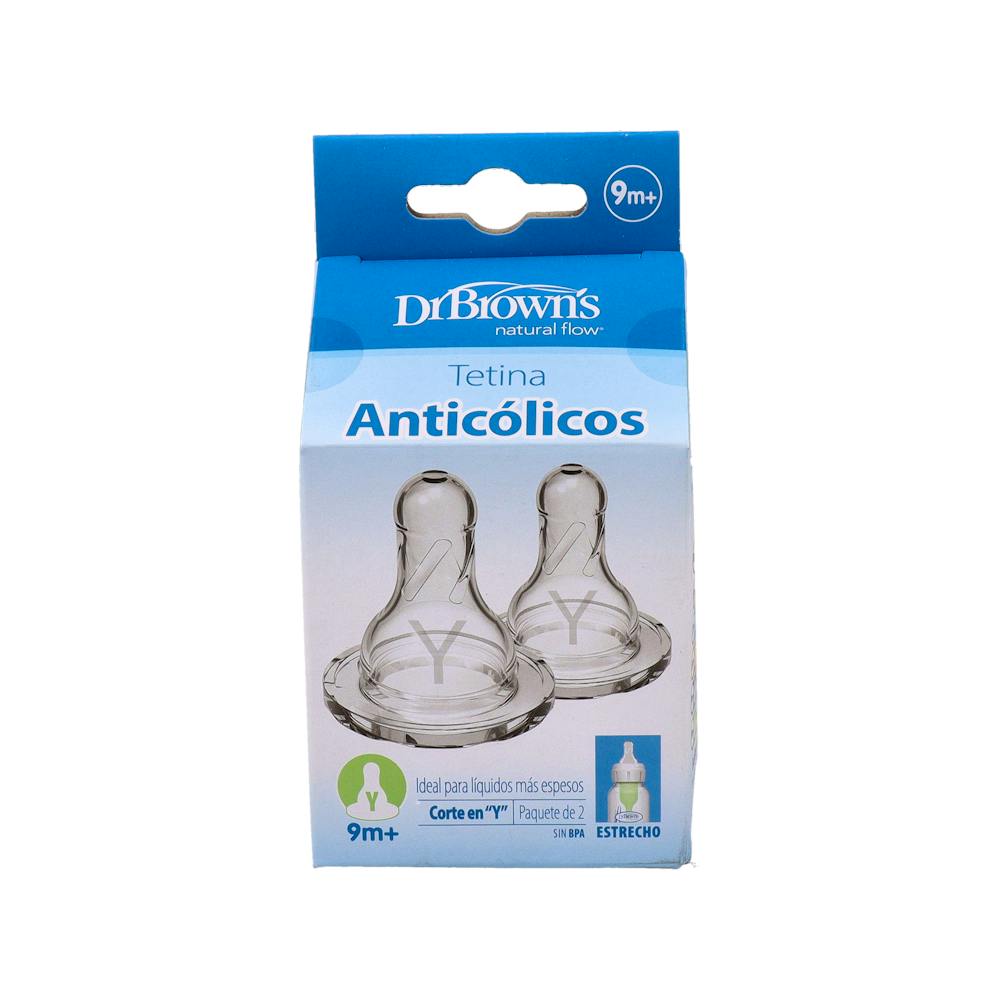 DR BROWN´S TETINA STANDAR BOCA ESTRECHA CORTE EN Y +9M 2 UDS
