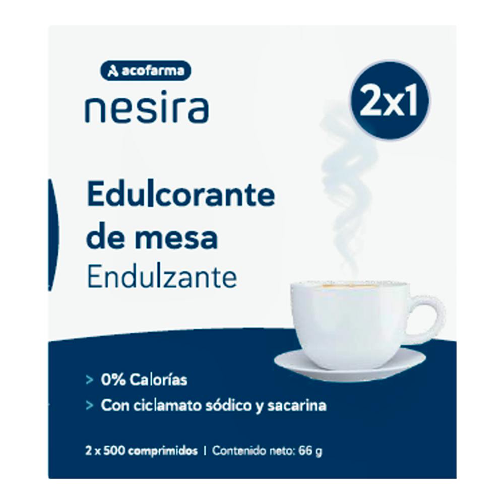 ACOFARINAS SACARINA Y CICLAMATO 500 U 2 ENVASES