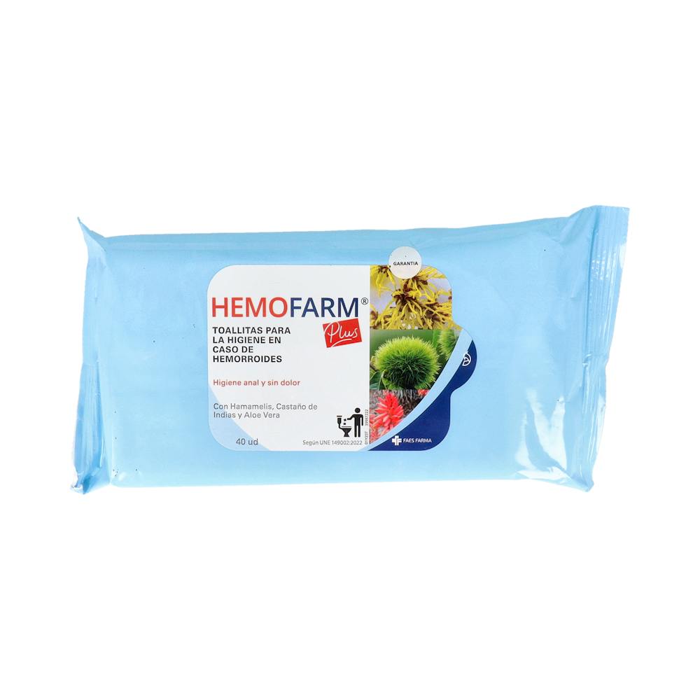 HEMOFARM PLUS TOALLITAS SOBRE 40 TOALLITAS