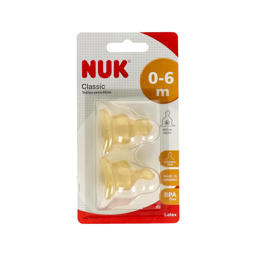 TETINA LATEX NUK TETINA LECHE T1 2 U