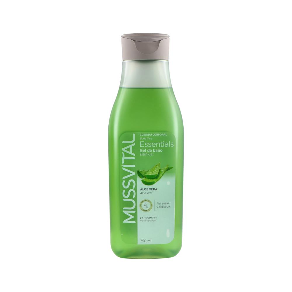 MUSSVITAL ESSENTIALS GEL DE BAÑO CON ALOE VERA 1 ENVASE 750 ML