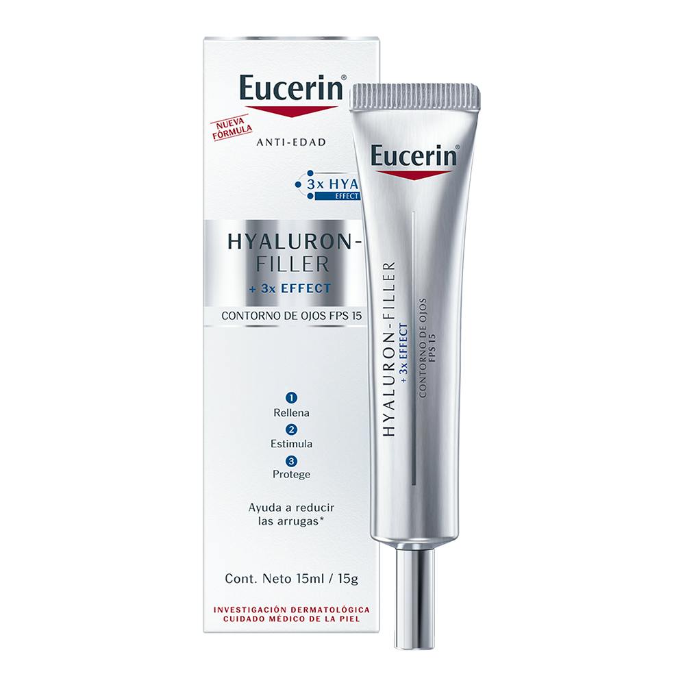 EUCERIN ANTIEDAD HYALURON FILLER FPS 15 CONTORNO DE OJOS 1 ENVASE 15 ML