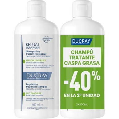 DUCRAY SQUANORM CHAMPU CASPA GRASA 400 ML DUPLO