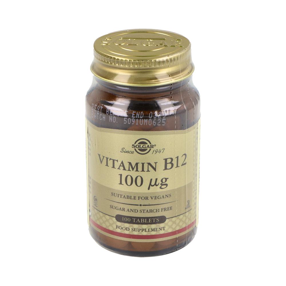 SOLGAR VITAMINA B12 100MCG 100 COMPRIMIDOS