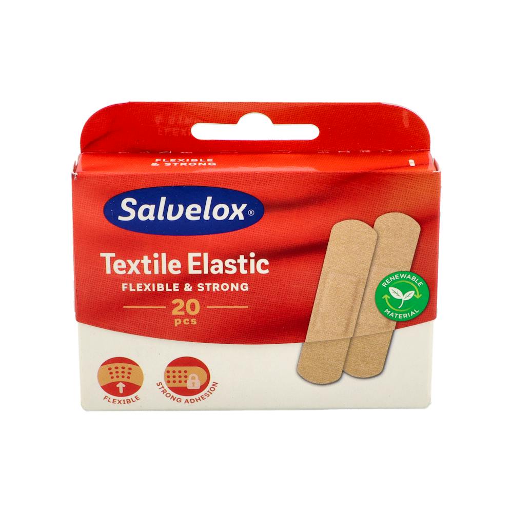 SALVELOX TIRITAS TEXTILES ELASTICAS DEDO 20 APOSITOS (MUY FUERTES)