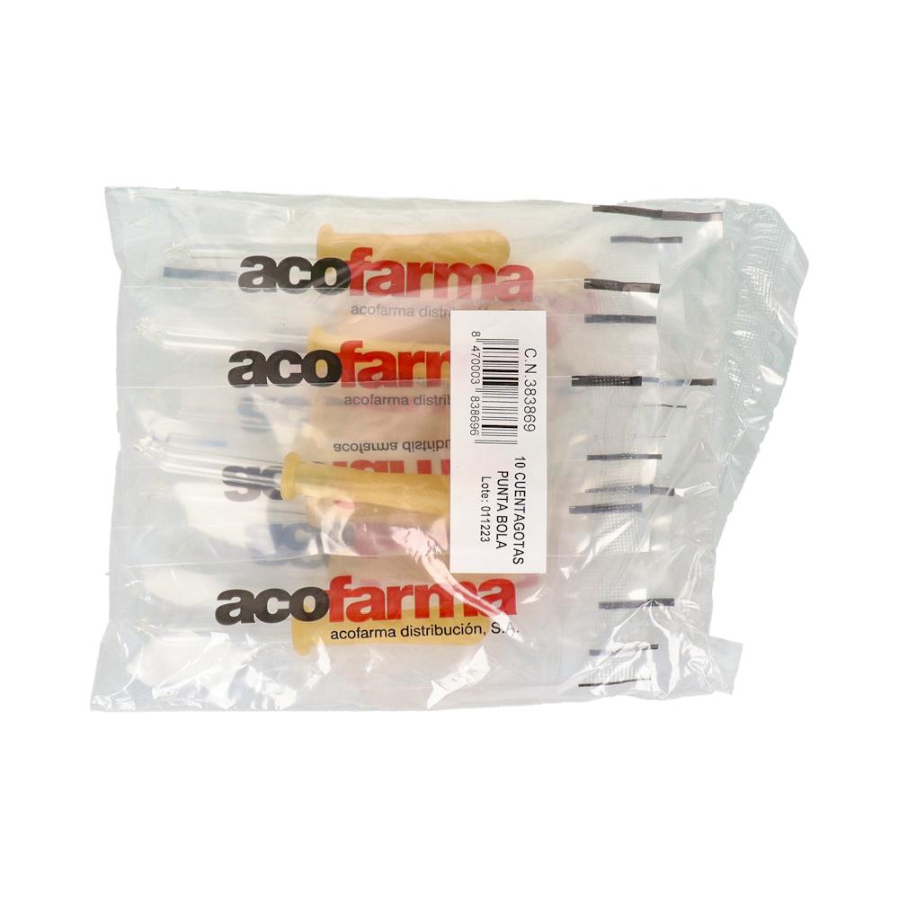 CUENTAGOTAS ACOFARMA PUNTA BOLA 10 UNID