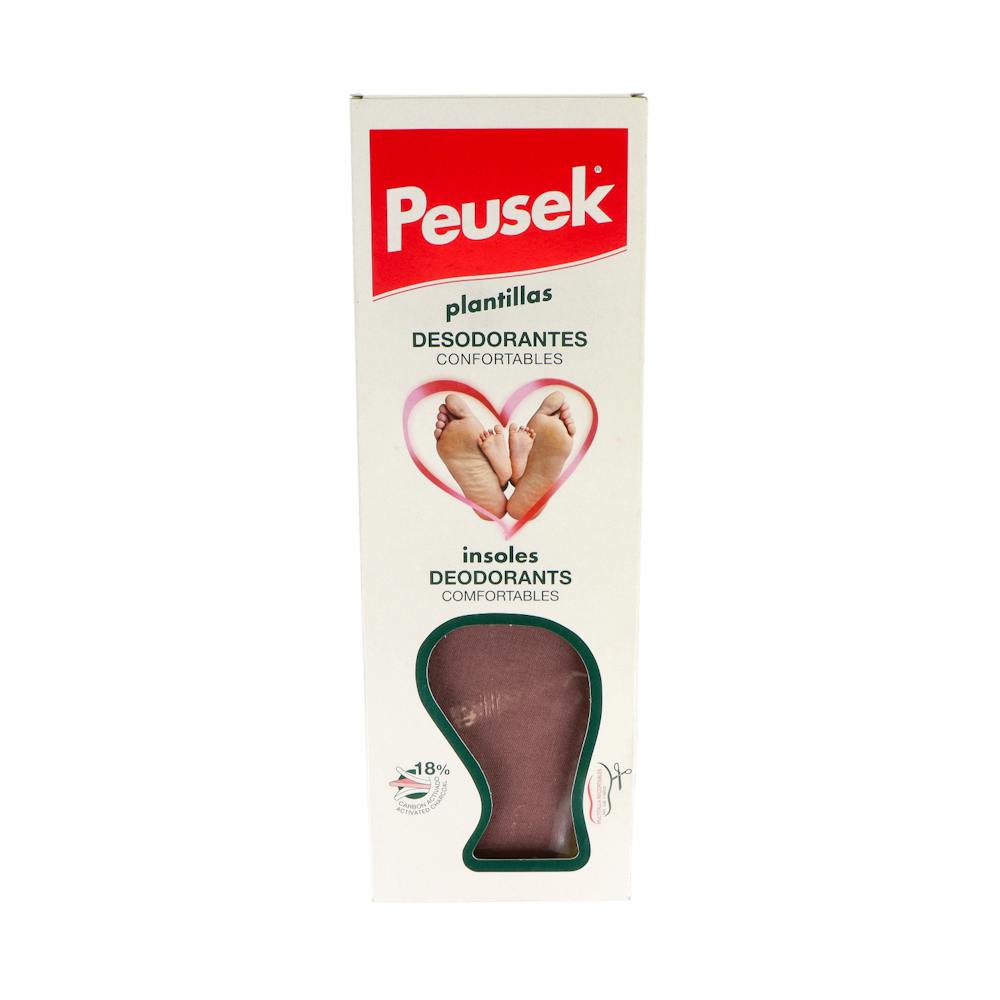 PLANTILLAS DESODORANTES CONFORTABLES PEUSEK CARBON ACTIVADO 18% 2 UNIDADES