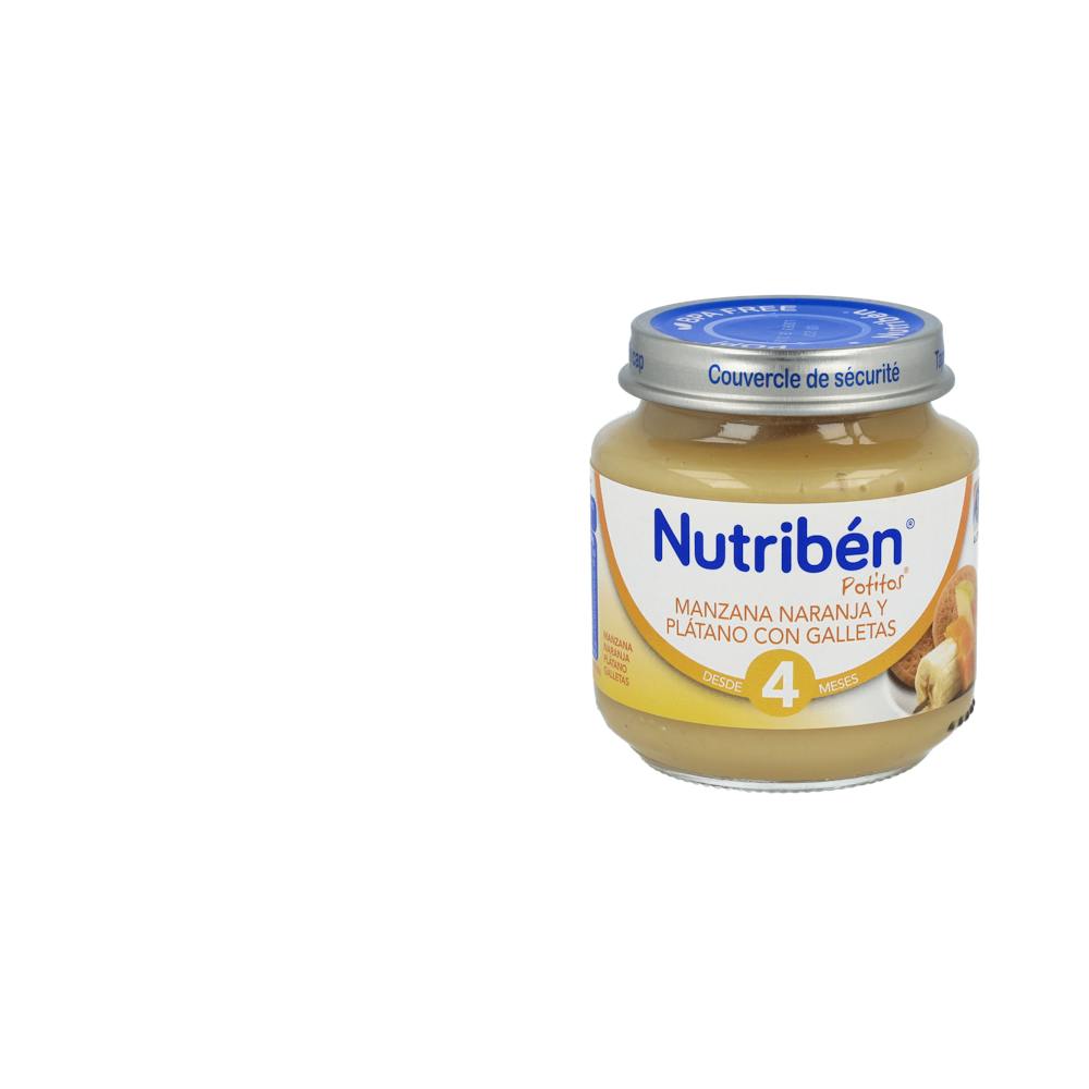 NUTRIBEN MANZANA NARANJA PLATANO Y GALLETA 1 POTITO INICIO 130 G