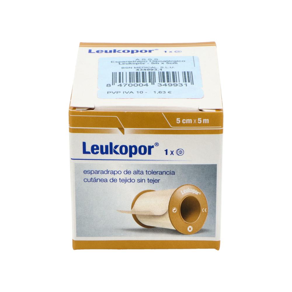 LEUKOPOR ESPARADRAPO 5 X 5 PAPEL BLANCO