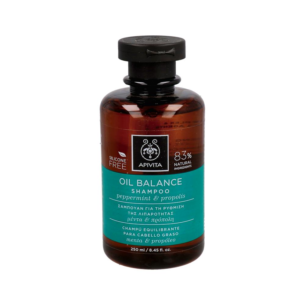 APIVITA CHAMPU EQUILIBRANTE PARA CABELLO GRASO CON MENTA Y PROPOLEO 250 ML