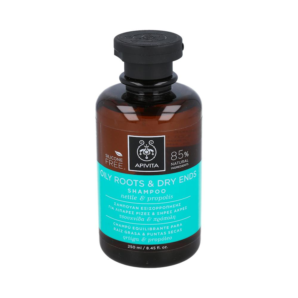 APIVITA CHAMPU EQUILIBRANTE PARA RAIZ GRASA Y PUNTAS SECAS CON ORTIGA Y PROPOLEO 250 ML