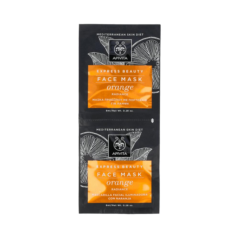 APIVITA EXPRESS BEAUTY MASCARILLA FACIAL REVITALIZANTE CON NARANJA 2 X 8 ML